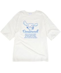 Sanrio characters(サンリオキャラクターズ)/シナモロール Tシャツ 半袖  オーバーサイズ プリント 刺繍 サンリオ キャラクターズ/ホワイト