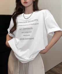 miniministore(ミニミニストア)/ロゴtシャツ 半袖 サマートップス韓国風/ホワイト