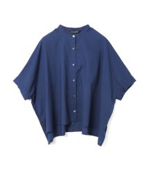 mizuiro ind(ミズイロインド)/mizuiro ind スタンドカラーワイドシャツ/ブルー 