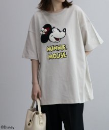 MAC HOUSE(women)(マックハウス（レディース）)/Disney / サガラ刺繍Tシャツ 4283－5522/ライトグレー