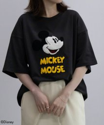 MAC HOUSE(women)(マックハウス（レディース）)/Disney / サガラ刺繍Tシャツ 4283－5522/チャコールグレー
