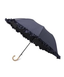 Ober Tashe(ESPERANZA／OberTashe)/完全遮光 遮光率100％ 晴雨兼用日傘 リボン折りたたみ傘/ブルー（093）