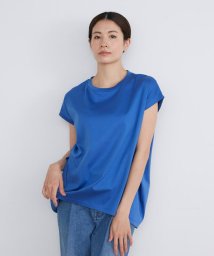 INED(イネド)/フレンチスリーブコクーンTシャツ/ブルー1