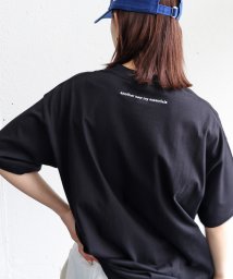 ANME(アンメ)/バックロゴ刺繍 ポケット 無地 Tシャツ/ブラック