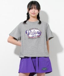 RiCO SUCRE(リコ シュクレ)/かすれプリントTシャツ/杢グレー