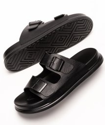 SVEC(シュベック)/サンダル メンズ ブランド おしゃれ 厚底 疲れない 軽量 軽い バックル ベルト つっかけ SVEC シュベック 履きやすい 歩きやすい デニム 小さいサイズ/ブラック