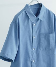 ITEMS URBANRESEARCH(アイテムズアーバンリサーチ（メンズ）)/TCインディゴ レギュラーカラー半袖シャツ/L.BLUE