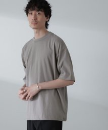 nano・universe(ナノ・ユニバース)/NORMANBROS別注 ドローコードBIGTシャツ 半袖/グレー