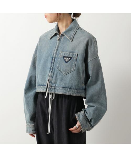 PRADA デニムジャケット GFB279 1ZAB クロップド丈