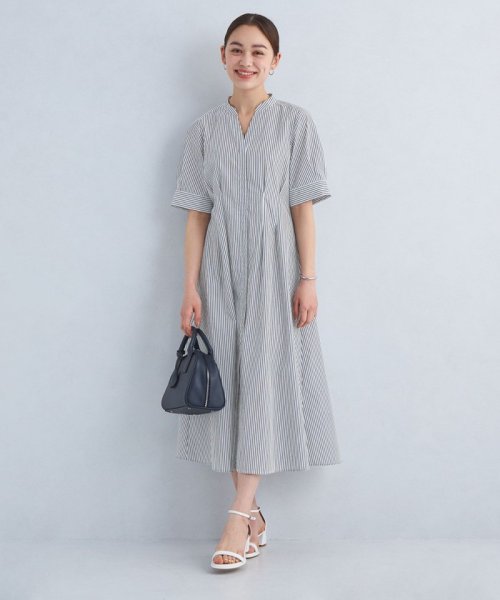 ウエスト フィット ショート スリーブ シャツ ワンピース(506224152  
