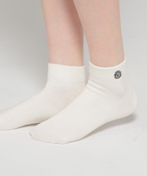 COLZA(コルザ)/ワンポイントセミショート丈ソックス 靴下 ソックス レディース 白 黒 /オフホワイト