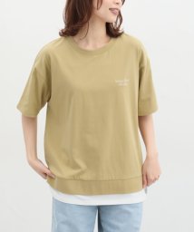 GLACIER(グラシア)/裾レイヤード風トップス トップス Tシャツ レディース 綿100％ UVカット /イエロー