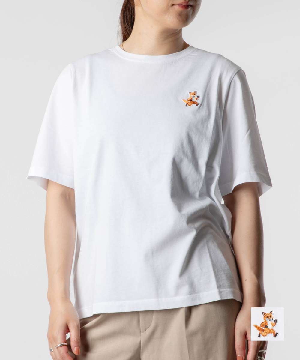 メゾンキツネ MAISON KITSUNE MW00119KJ0008 Tシャツ SPEEDY FOX PATCH COMFORT TEE－SHIRT  レディー