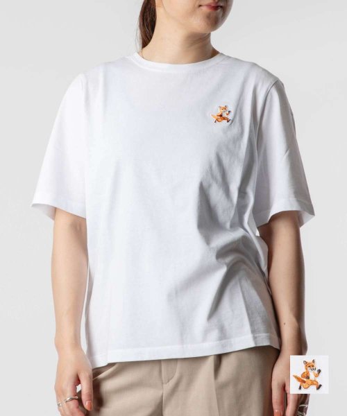 MAISON KITSUNE(メゾンキツネ)/メゾンキツネ MAISON KITSUNE MW00119KJ0008 Tシャツ SPEEDY FOX PATCH COMFORT TEE－SHIRT レディー/ホワイト
