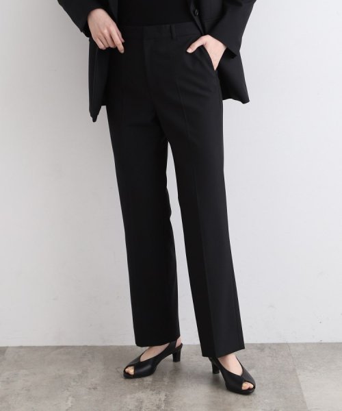 【定番スーツ／ウール混】無地ストレートパンツ ビジネス・フォーマル スーツパンツ T1373193879(10450円)