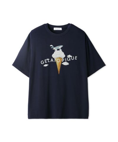 【接触冷感】【HOMME】レーヨンクジラモチーフTシャツ