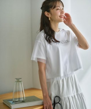 any SiS L/シアーチュールロゴ Tシャツ/506228524