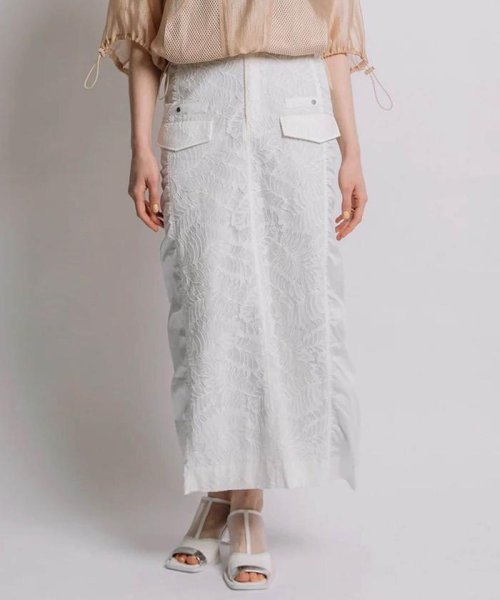 AULA AILA/アウラアイラ/LACE COMBINATION STRAIGHT SKIRT(506222878  