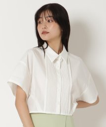 REDYAZEL(レディアゼル)/ショート丈ピンタックシャツ/ホワイト