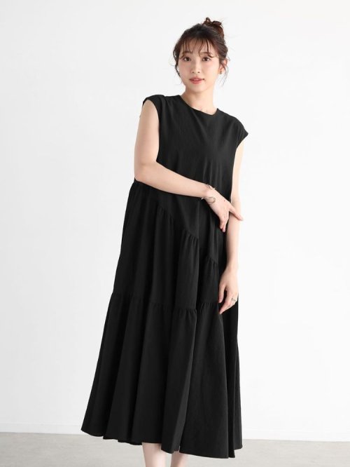 ノースリーブティアードサッカーワンピース ワンピース B1431776708(11000円)