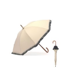 392plusm(サンキューニプリュスエム)/サンキューニ プリュスエム 日傘 傘 レディース 392plusm 長傘 晴雨兼用傘 遮光 おしゃれ 軽量 手開き parasol fringe Q222/ベージュ