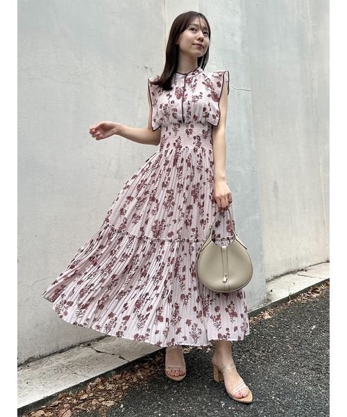 WEB限定サイズあり】Sustainableバイカラープリーツワンピース  