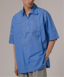 EDIFICE(エディフィス)/india made ポプリン スキッパーシャツ/サックスブルー