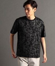 MONSIEUR NICOLE(ムッシュニコル)/ボタニカルプリント 半袖Tシャツ/49ブラック