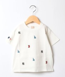 petit main(プティマイン)/【MLB】ロゴ刺繍Tシャツ/オフホワイト