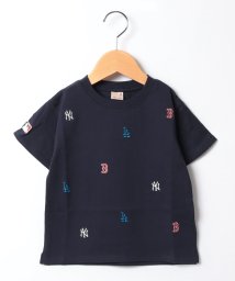 petit main(プティマイン)/【MLB】ロゴ刺繍Tシャツ/紺