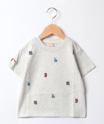 petit main(プティマイン)/【MLB】ロゴ刺繍Tシャツ/シロ杢