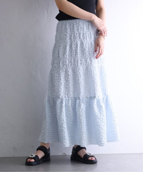 La Totalite(ラ　トータリテ)/【MARILYN MOON/マリリンムーン】puffy jacquard skirt/ブルー
