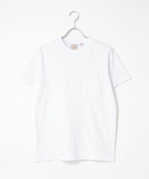 VENCE　EXCHANGE(ヴァンス　エクスチェンジ)/Goodwear グッドウェア ポケ付きTシャツ/ホワイト