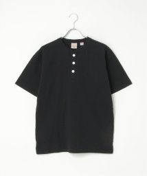 VENCE　EXCHANGE(ヴァンス　エクスチェンジ)/Goodwear グッドウェア ヘンリーネックTシャツ/ブラック