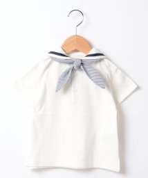 petit main(プティマイン)/【リンク・接触冷感】セーラーTシャツ/オフホワイト