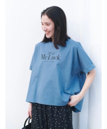 Samansa Mos2 blue/【接触冷感】冷感プリントビッグTシャツ/506254684