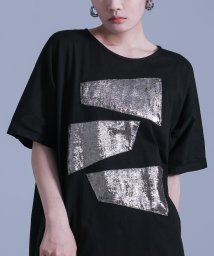 osharewalker/『異素材アシメデザインチュニックTシャツ』/506256060