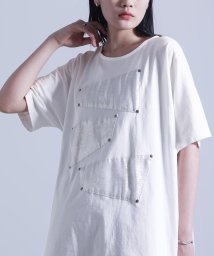 osharewalker/『異素材アシメデザインチュニックTシャツ』/506256060