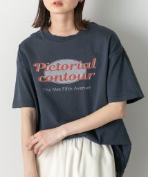 ad thie(アドティエ)/【2024SS新作】ヴィンテージ風ロゴ　ピグメントTシャツ/ネイビー
