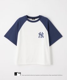 green label relaxing （Kids）(グリーンレーベルリラクシング（キッズ）)/【別注】MLB ラグラン Tシャツ 140cm－150cm/NAVY