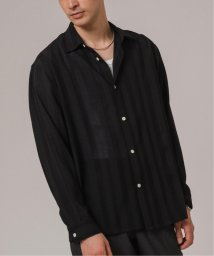 EDIFICE(エディフィス)/Leno cloth レギュラーカラーシャツ/ブラック
