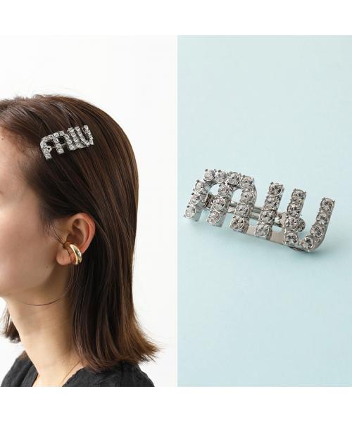 MIUMIU バレッタ 5JF082 2DNC ヘアクリップ クリスタル - 返品