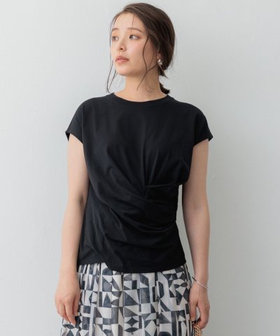 【SLOW/一部店舗限定】MVSコットン カシュクールデザイン Tシャツ