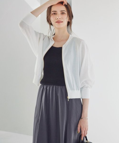 【SLOW/一部店舗限定】シアー ブルゾン エムケーミッシェルクラン/ダブルフェイス着流しカーディガン/洗える T1534719627(11655円)