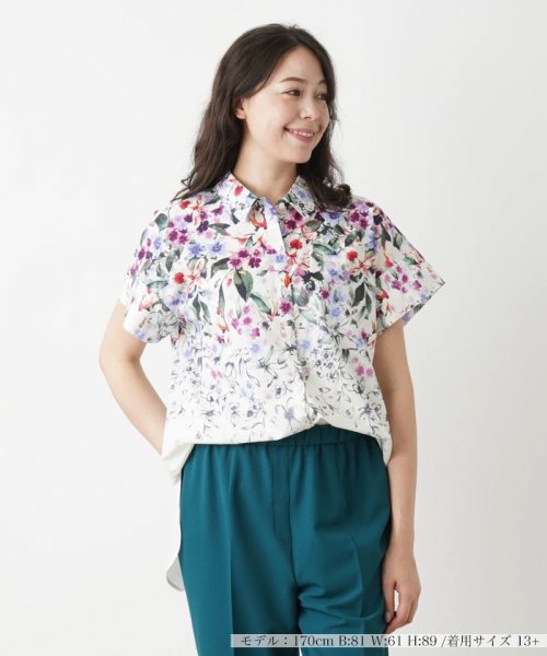 花柄ブラウス - 売り公式店