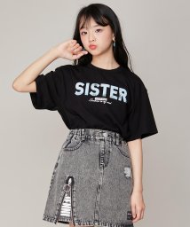 SISTER JENNI(シスタージェニィ)/クリッピングフォトロゴTシャツ/ブラック