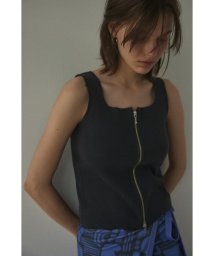 BLACK BY MOUSSY/front zip tanktop/506269468