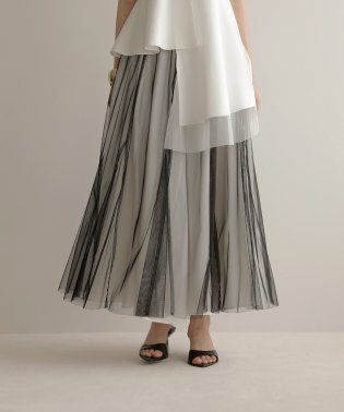 MIELI INVARIANT/Bicolor Layer Panel Skirt/506269915