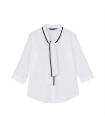 TOKYO SHIRTS/【デザイン】 COFREX 配色ボウタイ付き 七分袖 レディースシャツ/506270445