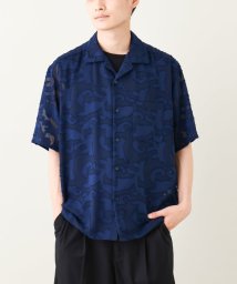a.v.v (MEN)/【トレンド】シアージャカードオープンカラーシャツ ５分袖/506091442
